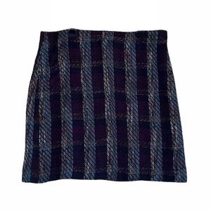 LOFT Outlet Petite Plaid Tweed Skirt